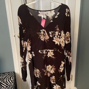 Flower wrap dress